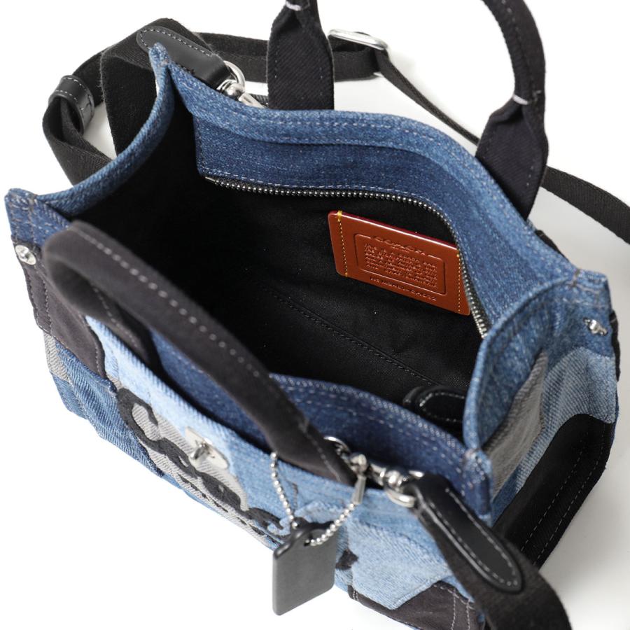 COACH コーチ ショルダーバッグ カーゴトート 20 パッチワーク CAO32 レディース デニム ハンドバッグ ロゴ刺繍 鞄 LHDEI/DENIM-MULTIの画像