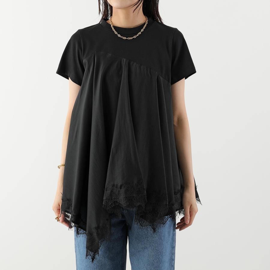 【新品・未使用】Herencia 裾レースヘムラインカットソー HERENCIA（ヘレンチア） Tシャツ H526120 レディース 裾レース