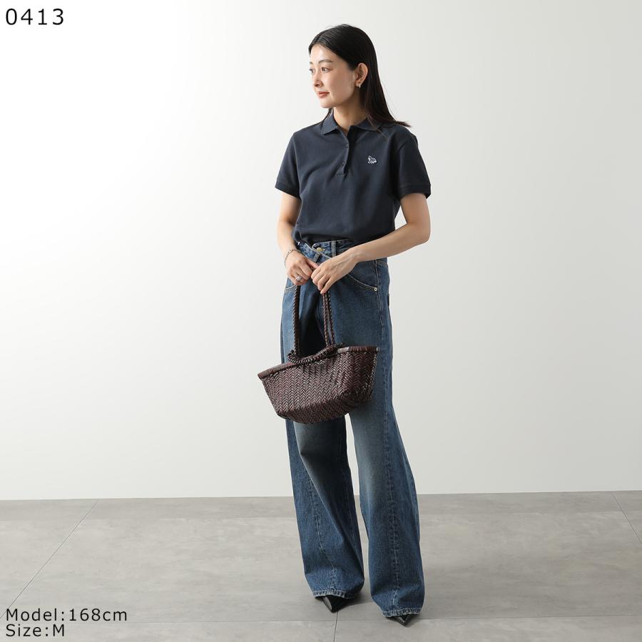 メゾンキツネ ポロシャツ ベイビーフォックス 　Mサイズ 　グレー　鹿の子 MAISON KITSUNE（メゾン キツネ） ポロシャツ BABY FOX REGULAR POLO