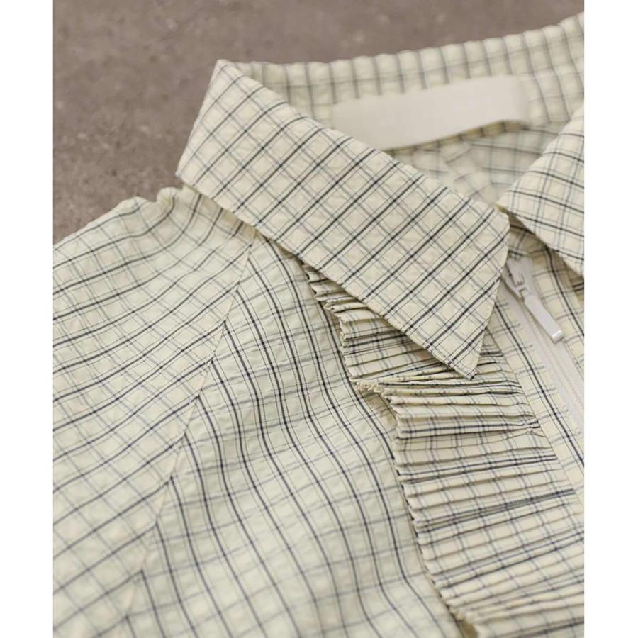 Marilyn Moon（マリリンムーン） ブルゾン seersucker check pleats