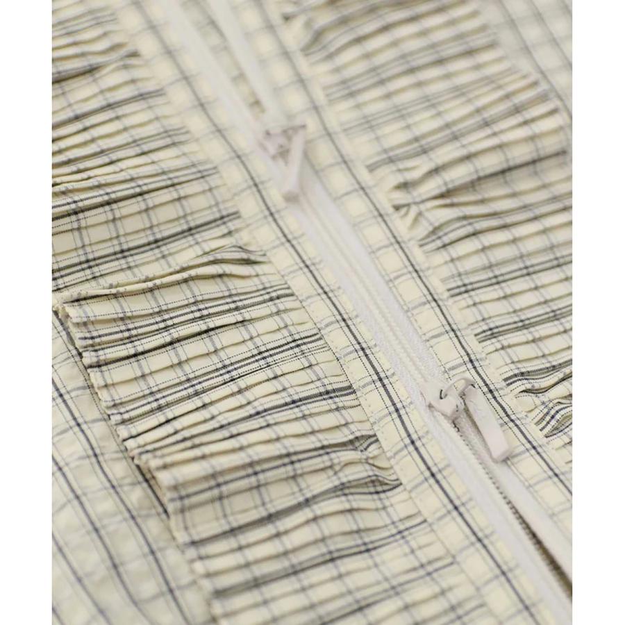 Marilyn Moon（マリリンムーン） ブルゾン seersucker check pleats