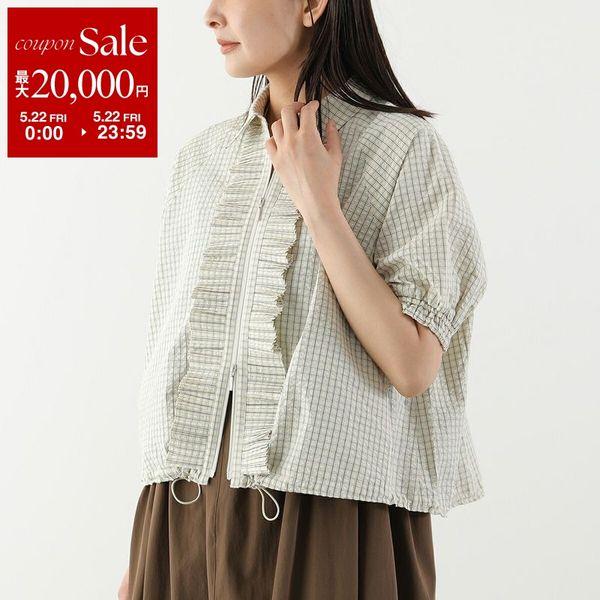 Marilyn Moon（マリリンムーン） ブルゾン seersucker check pleats