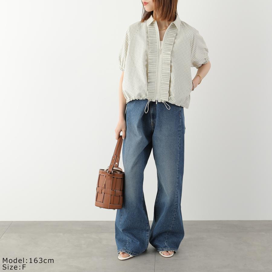 Marilyn Moon（マリリンムーン） ブルゾン seersucker check pleats