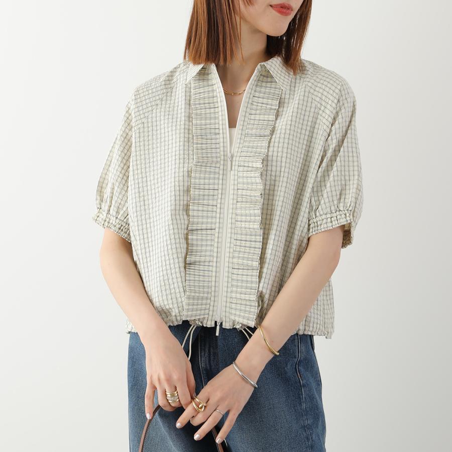 Marilyn Moon（マリリンムーン） ブルゾン seersucker check pleats