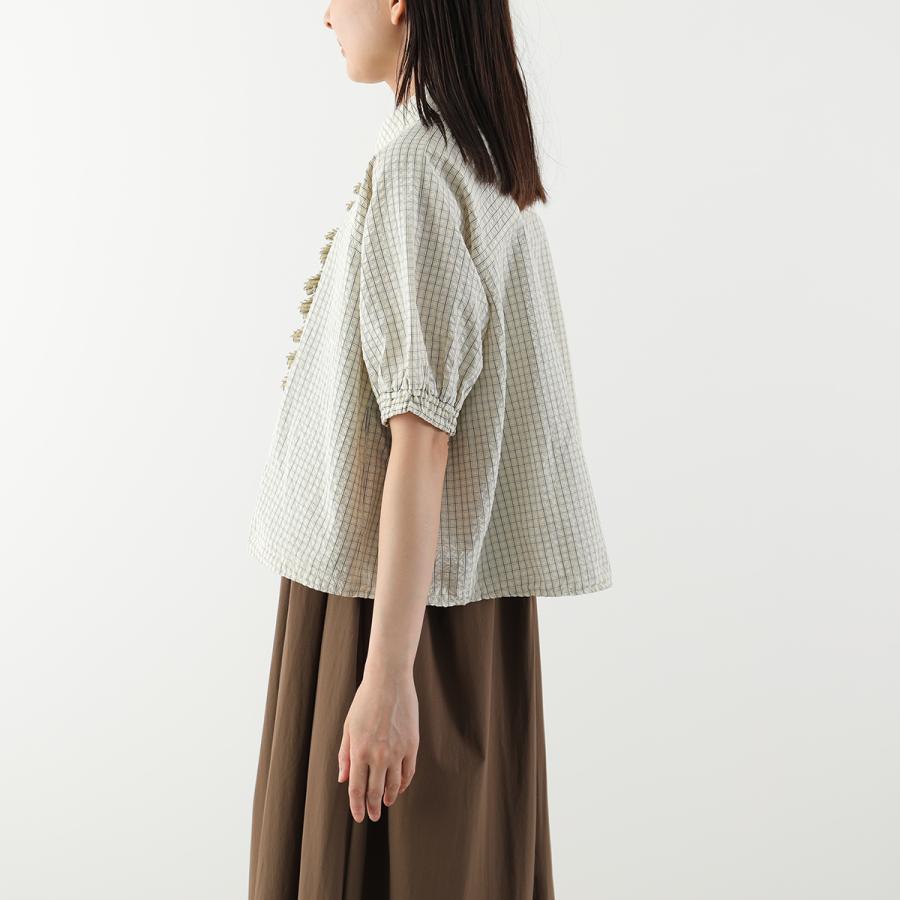 Marilyn Moon（マリリンムーン） ブルゾン seersucker check pleats