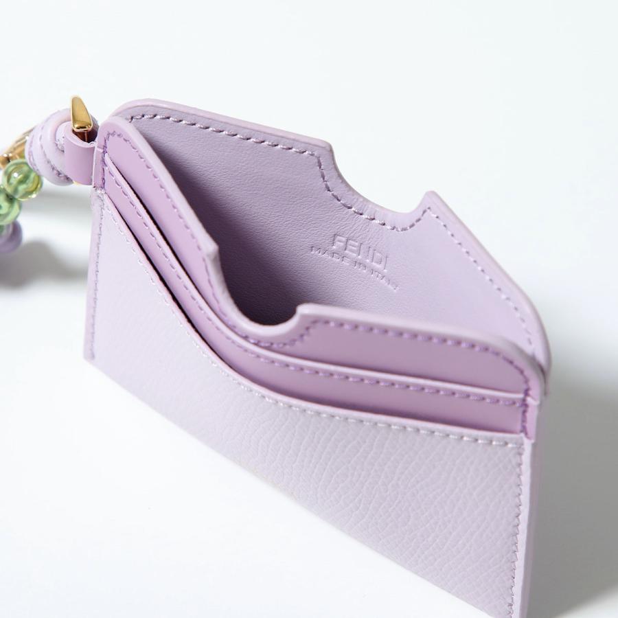 FENDI フェンディ カードケース 8M0562 AWR8 レディース FFダイヤモンド レザー Fロゴ バイカラー ミニ財布 F1W72/ANEMONE+PURPLE 8M0562AWR8F1W72の画像