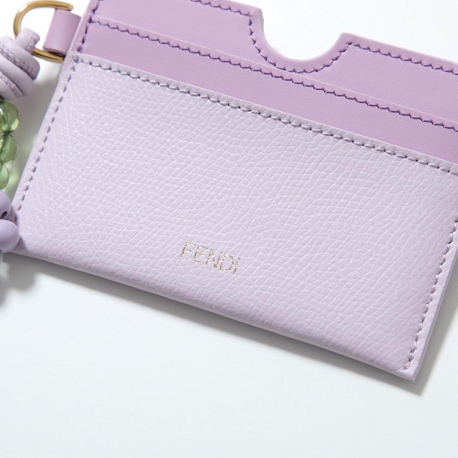 FENDI フェンディ カードケース 8M0562 AWR8 レディース FFダイヤモンド レザー Fロゴ バイカラー ミニ財布 F1W72/ANEMONE+PURPLE 8M0562AWR8F1W72の画像