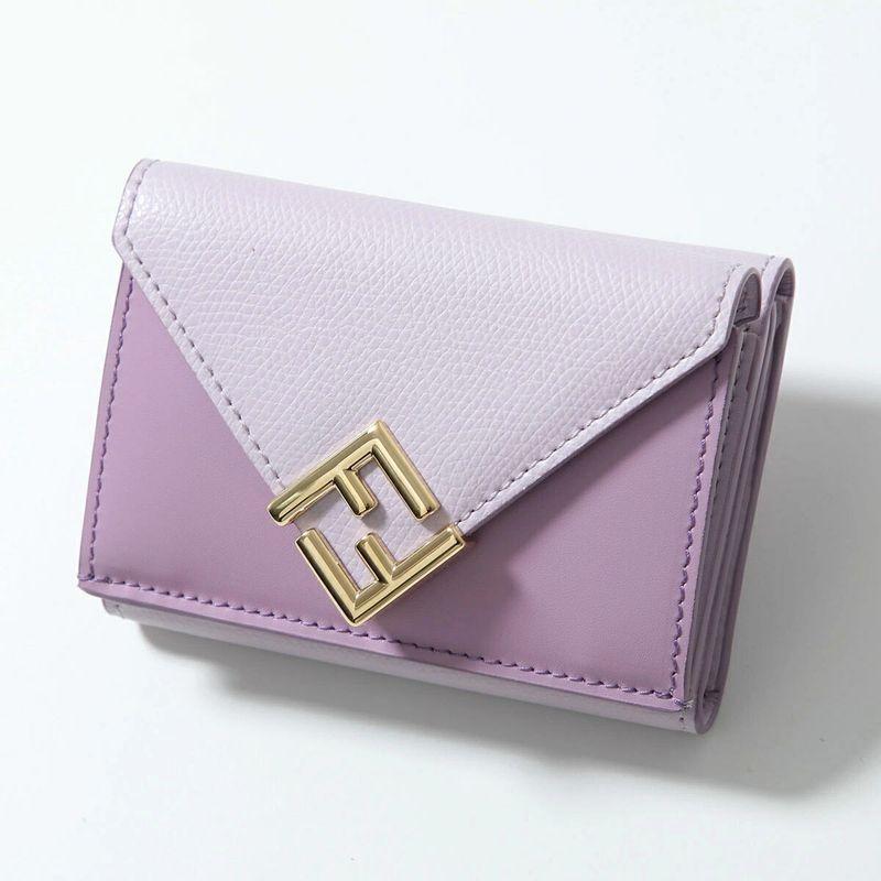 FENDI 薄紫 三つ折り財布 箱付き FENDI（フェンディ） 三つ折り財布 8M0559 ALV4 レディース FF