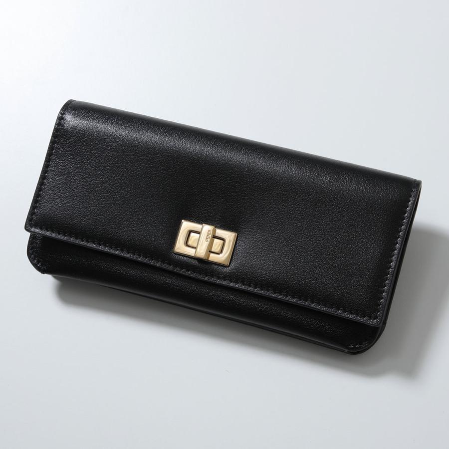 FENDI 黒 レザー 長財布 FENDI（フェンディ） 二つ折り長財布 FENDI WAY ウェイ 8M0554 AWR7