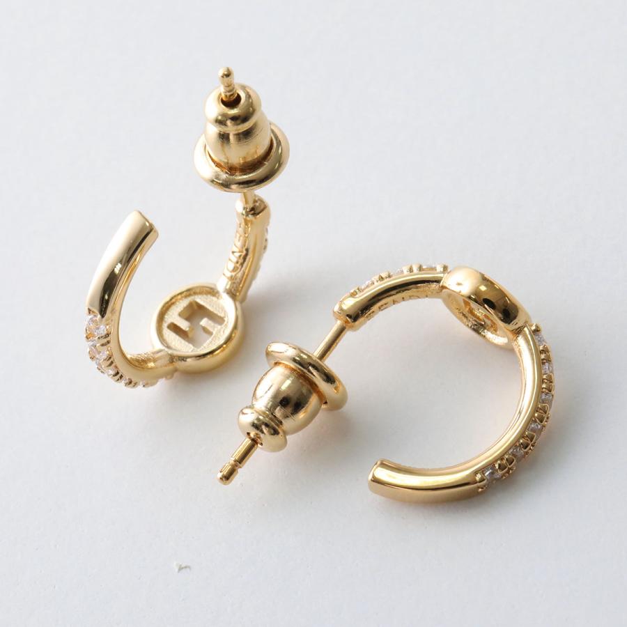 FENDI フェンディ フープピアス EVER ROUND エバーラウンド 8AL326 ATEP レディース クリスタル アクセサリー F089U/SOFT-GOLD+CRYSTAL 8AL326ATEPF089Uの画像