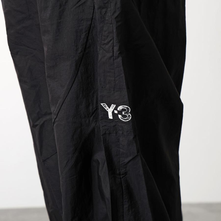 Y-3 ワイスリー ナイロンパンツ RAW EDGE 3 STRIPES NYLON SHELL PANTS KE6632 メンズ ルーズフィット 撥水 はっ水 軽量 セットアップ可能 BLACKの画像