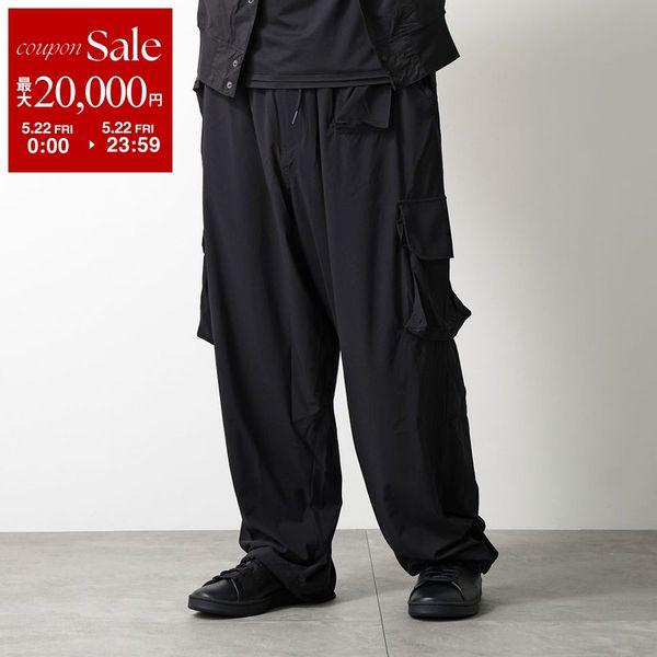 Y-3 ワイスリー カーゴパンツ UT STRAIGHT PANTS KS7857 メンズ ストレートパンツ ロゴ ルーズフィット プレーンウィーブ BLACkの画像