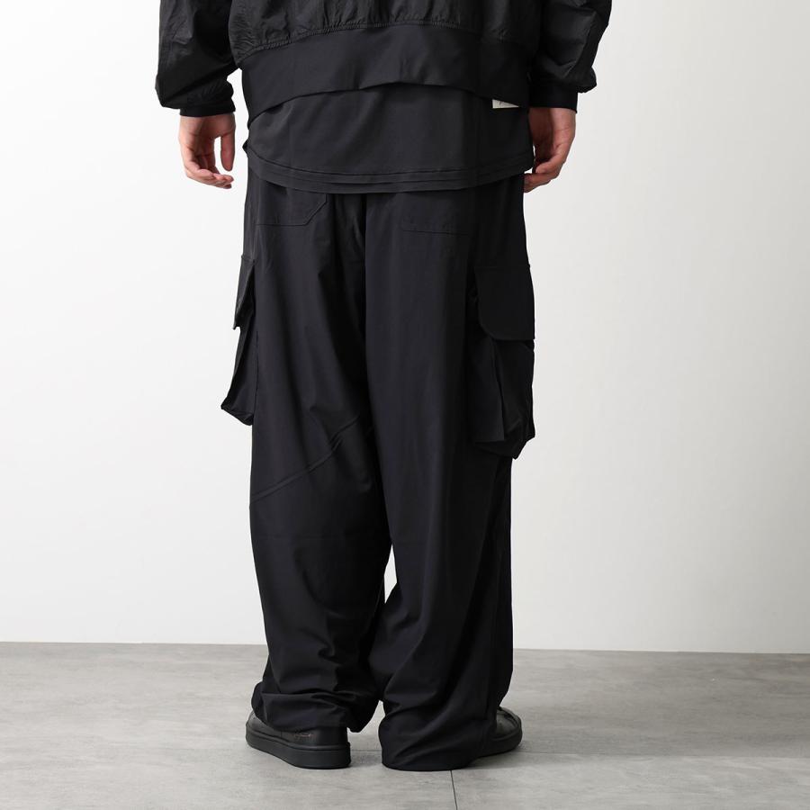 Y-3 ワイスリー カーゴパンツ UT STRAIGHT PANTS KS7857 メンズ ストレートパンツ ロゴ ルーズフィット プレーンウィーブ BLACkの画像