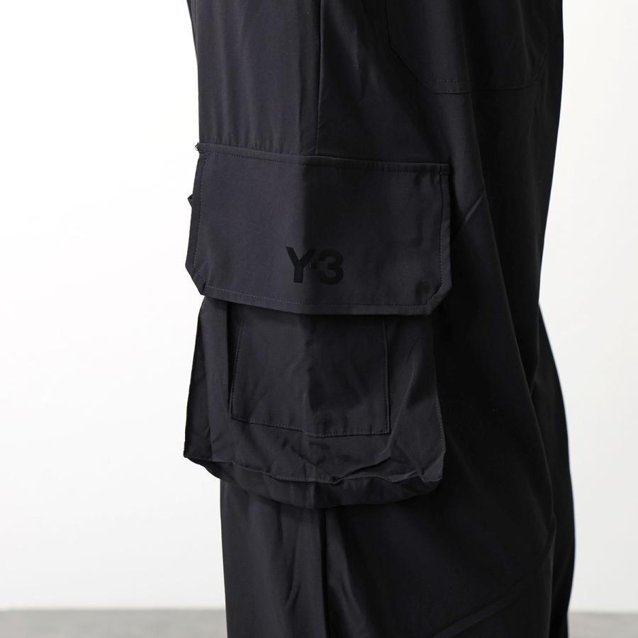 Y-3 ワイスリー カーゴパンツ UT STRAIGHT PANTS KS7857 メンズ ストレートパンツ ロゴ ルーズフィット プレーンウィーブ BLACkの画像