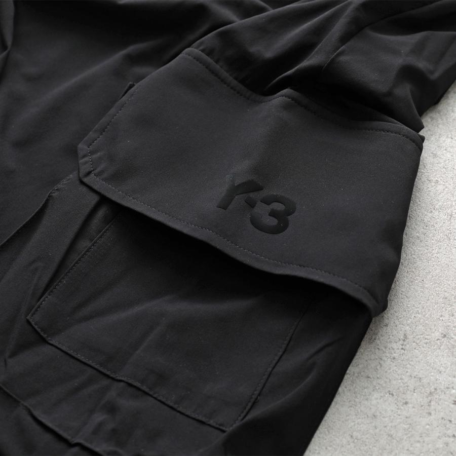 Y-3 ワイスリー カーゴパンツ UT STRAIGHT PANTS KS7857 メンズ ストレートパンツ ロゴ ルーズフィット プレーンウィーブ BLACkの画像