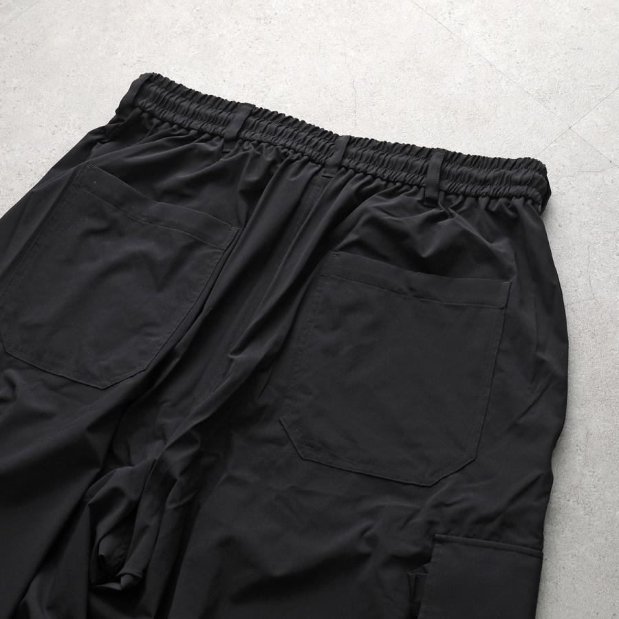 Y-3 ワイスリー カーゴパンツ UT STRAIGHT PANTS KS7857 メンズ ストレートパンツ ロゴ ルーズフィット プレーンウィーブ BLACkの画像