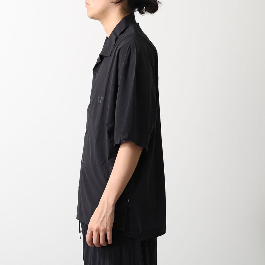 Ground Y 半袖ブラックシャツ size 3 Y-3 ワイスリー 半袖シャツ ULTRALIGHT WOVEN SHIRT KF6044 メンズ