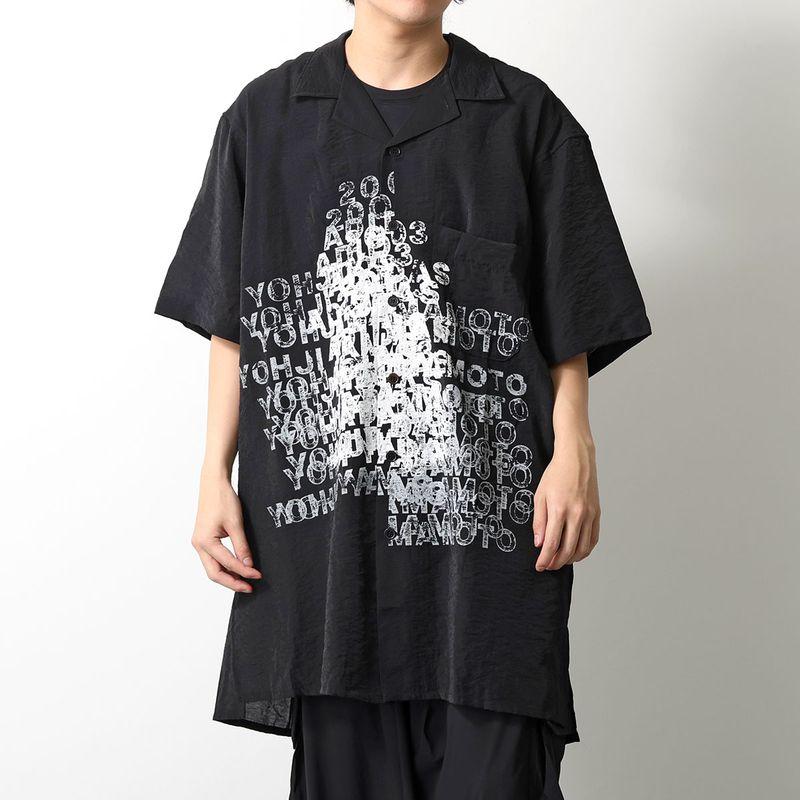 Y-3 ワイスリー 半袖シャツPLACED GRAPHIC SHORT SLEEVE LONG SHIRT