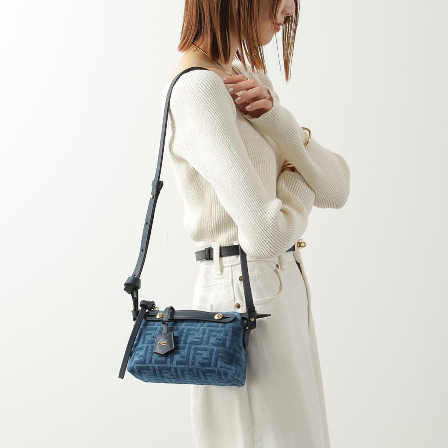 FENDI フェンディ ショルダーバッグ MINI BY THE WAY DENIM FLOCK FF バイ ザ ウェイ 8BS098 AVR6 レディース ミニ 鞄 F1UJW 8BS098AVR6F1UJW