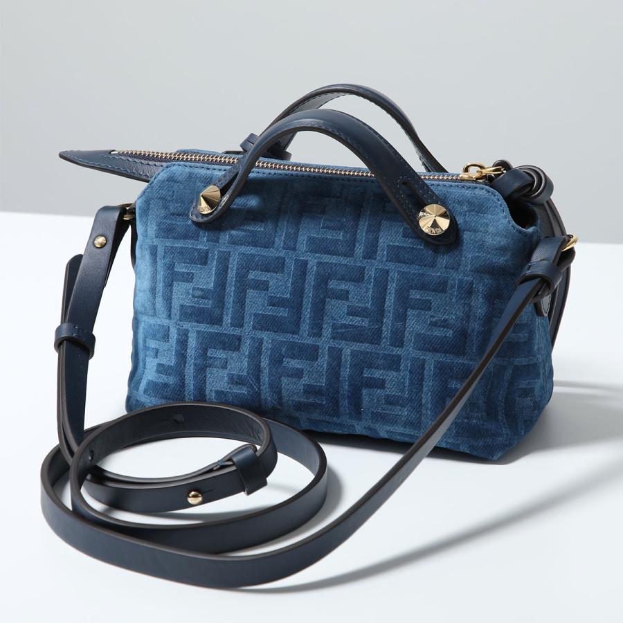 FENDI フェンディ ショルダーバッグ MINI BY THE WAY DENIM FLOCK FF バイ ザ ウェイ 8BS098 AVR6 レディース ミニ 鞄 F1UJW 8BS098AVR6F1UJW