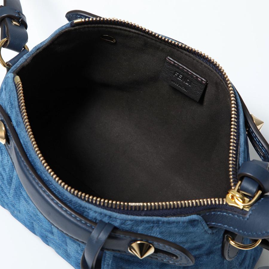 FENDI フェンディ ショルダーバッグ MINI BY THE WAY DENIM FLOCK FF バイ ザ ウェイ 8BS098 AVR6 レディース ミニ 鞄 F1UJW 8BS098AVR6F1UJW