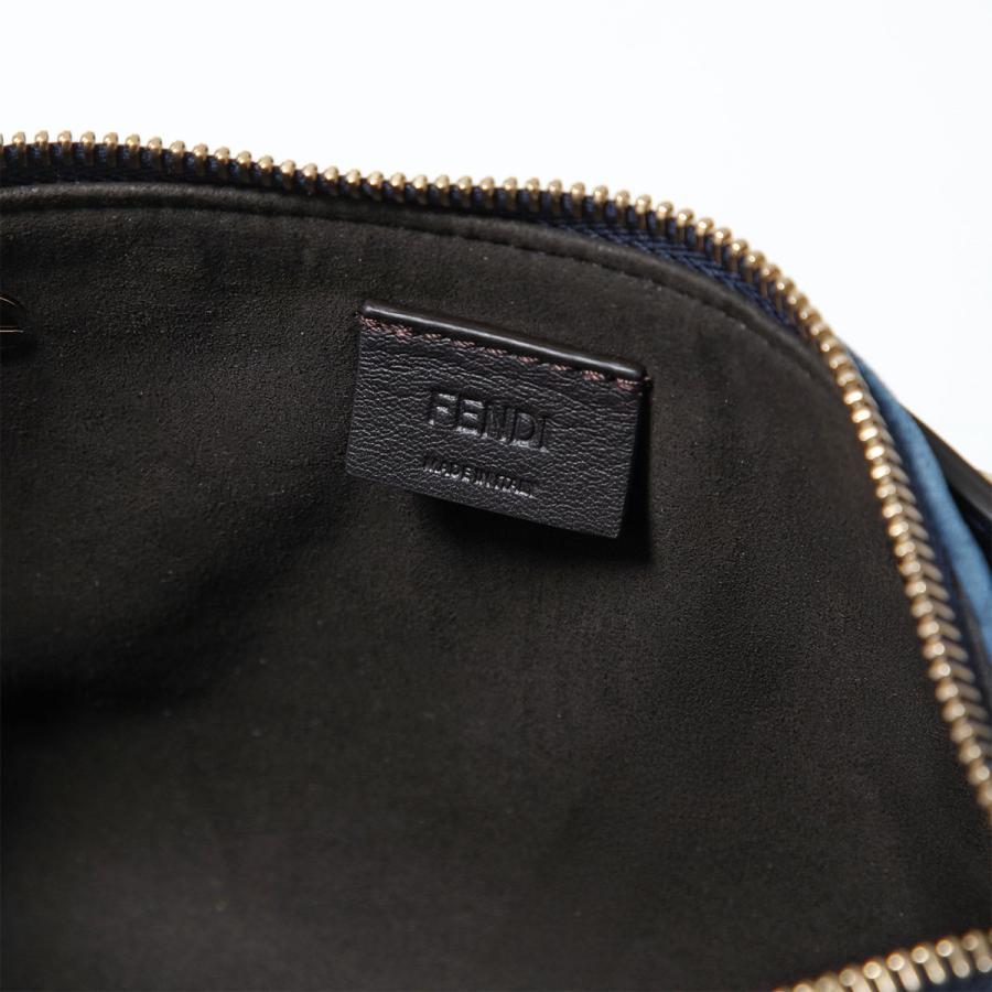 FENDI フェンディ ショルダーバッグ MINI BY THE WAY DENIM FLOCK FF バイ ザ ウェイ 8BS098 AVR6 レディース ミニ 鞄 F1UJW 8BS098AVR6F1UJW