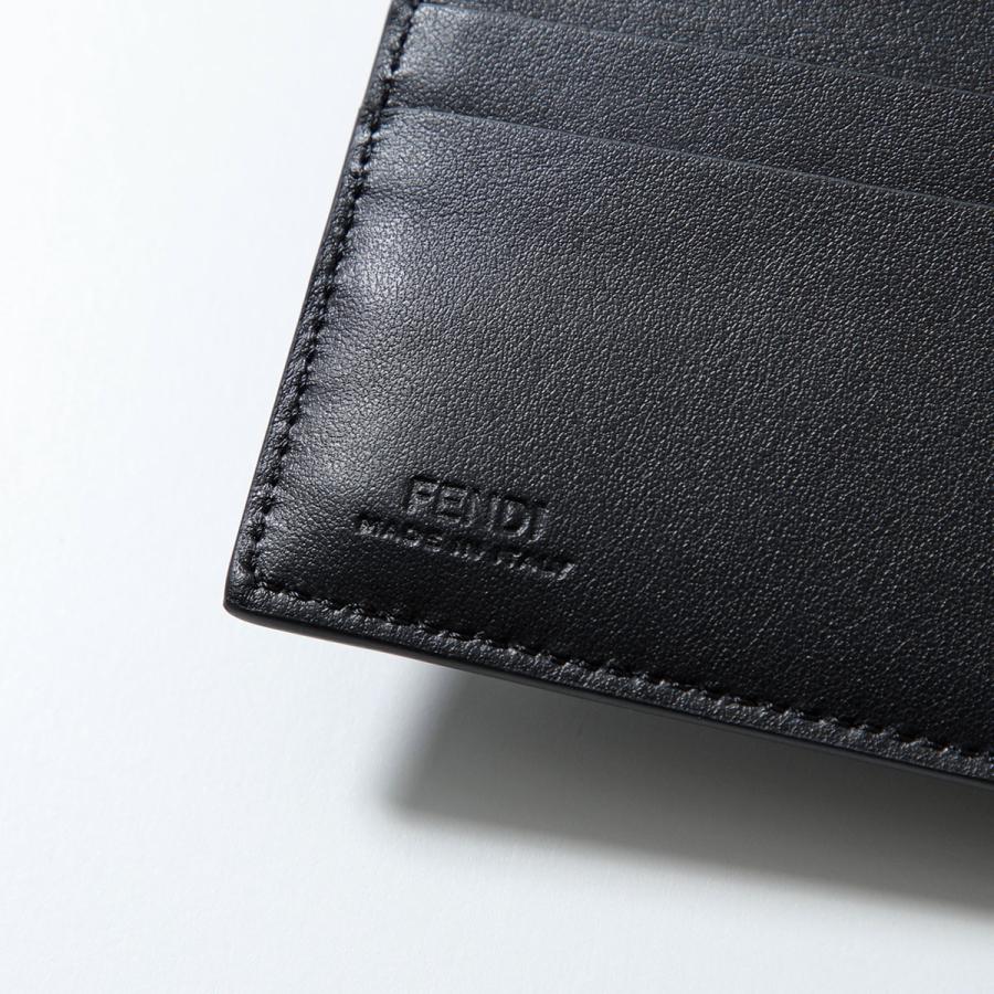 FENDI フェンディ 二つ折り財布 7M0001 AVV6 メンズ レザー FFロゴ スクエアFF 小銭入れあり ミニ財布の画像