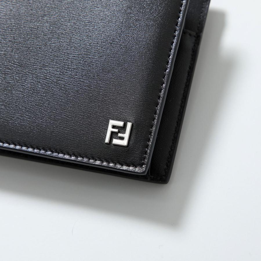 FENDI フェンディ 二つ折り財布 7M0001 AVV6 メンズ レザー FFロゴ スクエアFF 小銭入れあり ミニ財布の画像
