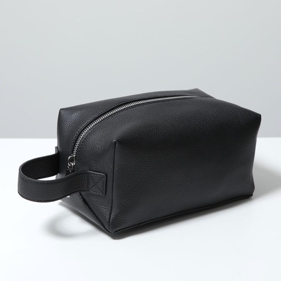 FENDI フェンディ クラッチバッグ ルイ ポーチ 7N0170 ASIH メンズ ハンドバッグ セカンドバッグ カーフレザー ズッカ ロゴ 鞄 F0GXN/BLACKの画像
