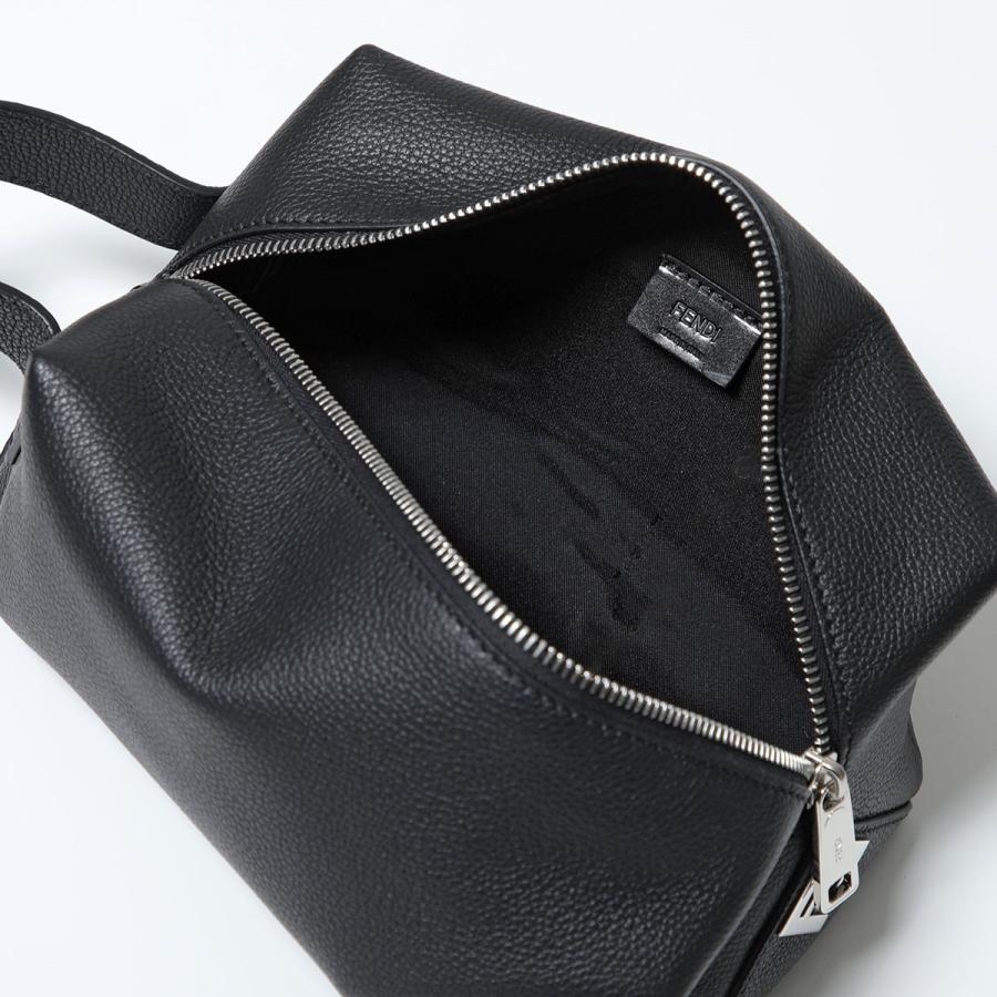 FENDI フェンディ クラッチバッグ ルイ ポーチ 7N0170 ASIH メンズ ハンドバッグ セカンドバッグ カーフレザー ズッカ ロゴ 鞄 F0GXN/BLACKの画像