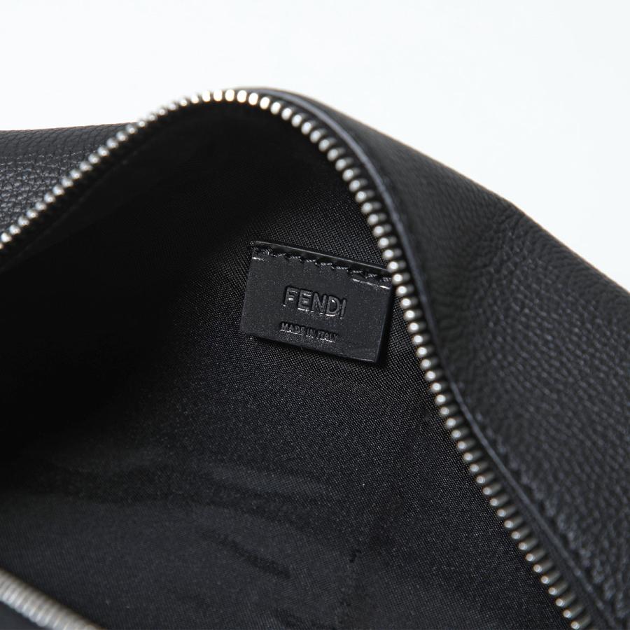 FENDI フェンディ クラッチバッグ ルイ ポーチ 7N0170 ASIH メンズ ハンドバッグ セカンドバッグ カーフレザー ズッカ ロゴ 鞄 F0GXN/BLACKの画像