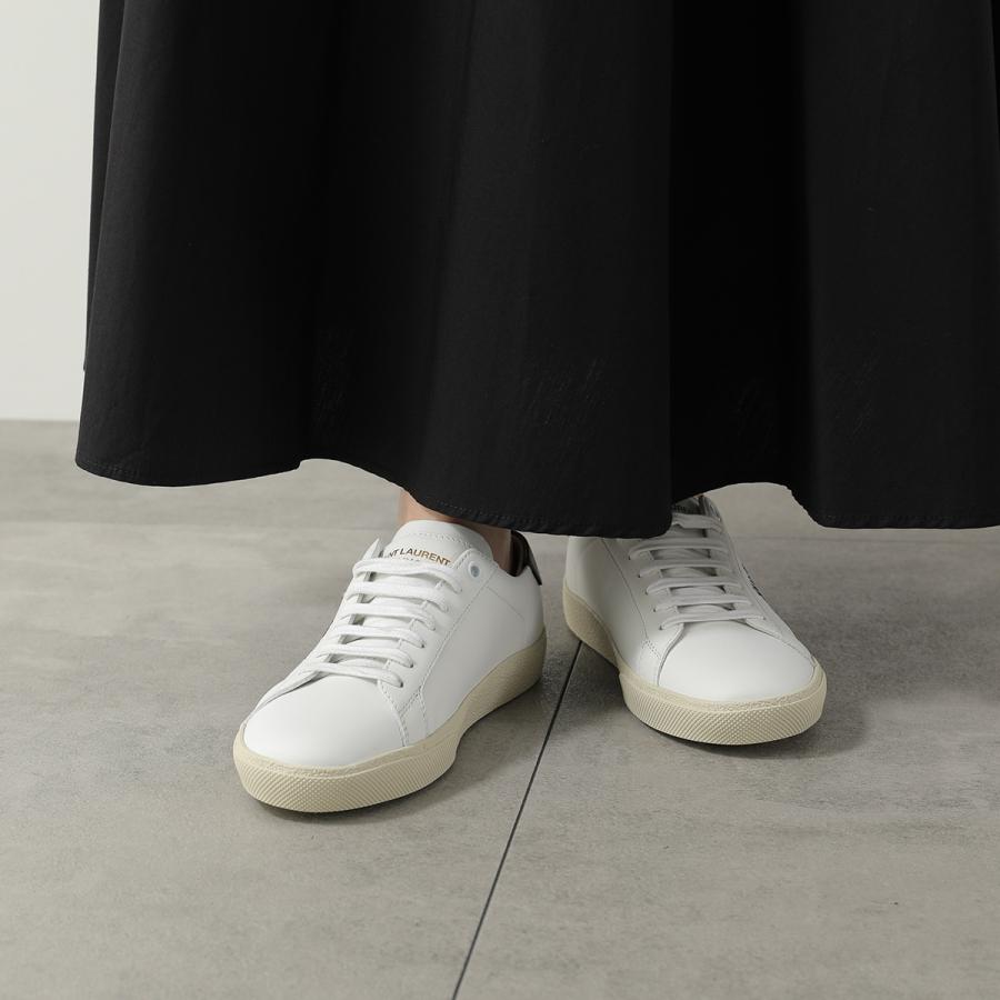 SAINT LAURENT サンローラン スニーカー コート クラシック SL/06 610649 AABEE レディース ローカット レザー ロゴ 2.5cm プラットフォーム シューズ 靴の画像