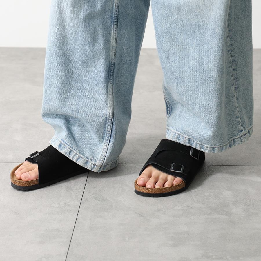 BIRKENSTOCK ビルケンシュトック サンダル Zrich BS チューリッヒ 1025045 メンズ レギュラー幅 スウェード フラット シューズ 靴 Blackの画像