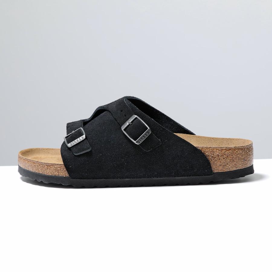 BIRKENSTOCK ビルケンシュトック サンダル Zrich BS チューリッヒ 1025045 メンズ レギュラー幅 スウェード フラット シューズ 靴 Blackの画像