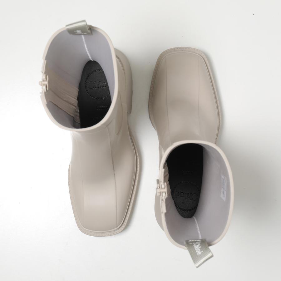 Chloe クロエ レインブーツ BETTY ベティ CHC22A239Z2 レディース ショートブーツ ミドルブーツ チャンキーヒール ラバー スクエアトゥ ロゴ シューズ 靴の画像