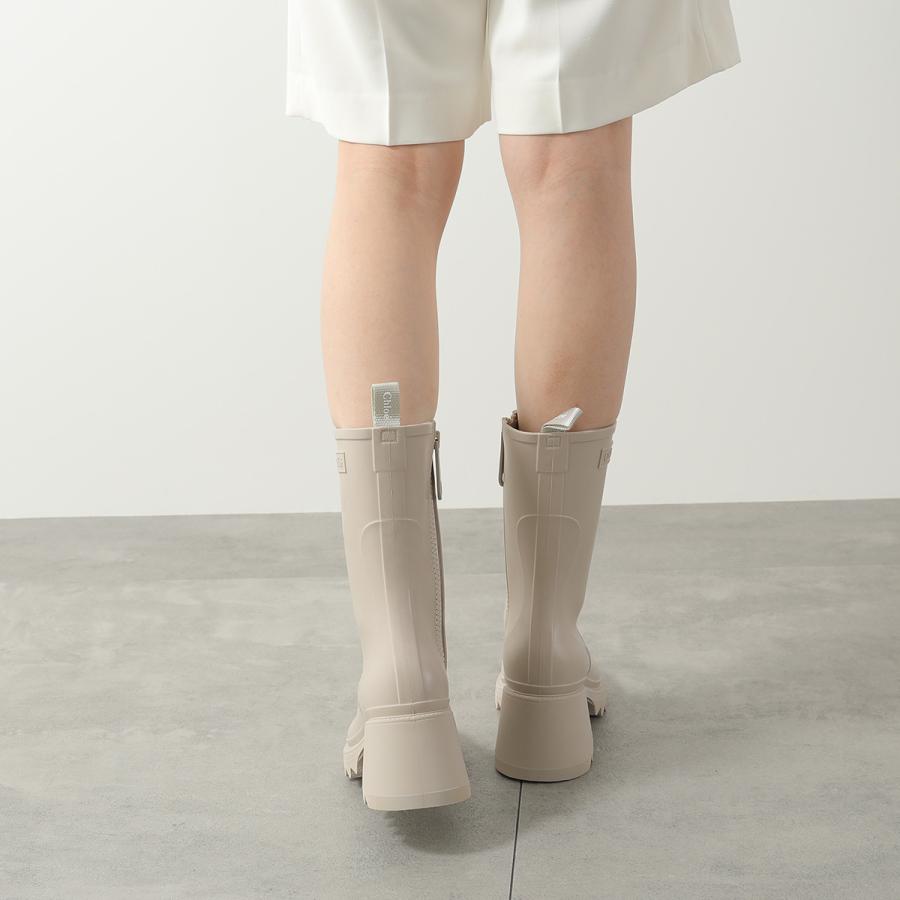 Chloe クロエ レインブーツ BETTY ベティ CHC22A239Z2 レディース ショートブーツ ミドルブーツ チャンキーヒール ラバー スクエアトゥ ロゴ シューズ 靴の画像