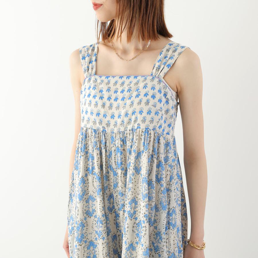 ne Quittez pas ヌキテパ ポプリンビオラプリント オールインワン NE QUITTEZ PAS!（ヌキテパ） ne Quittez pas オールインワン Cotton