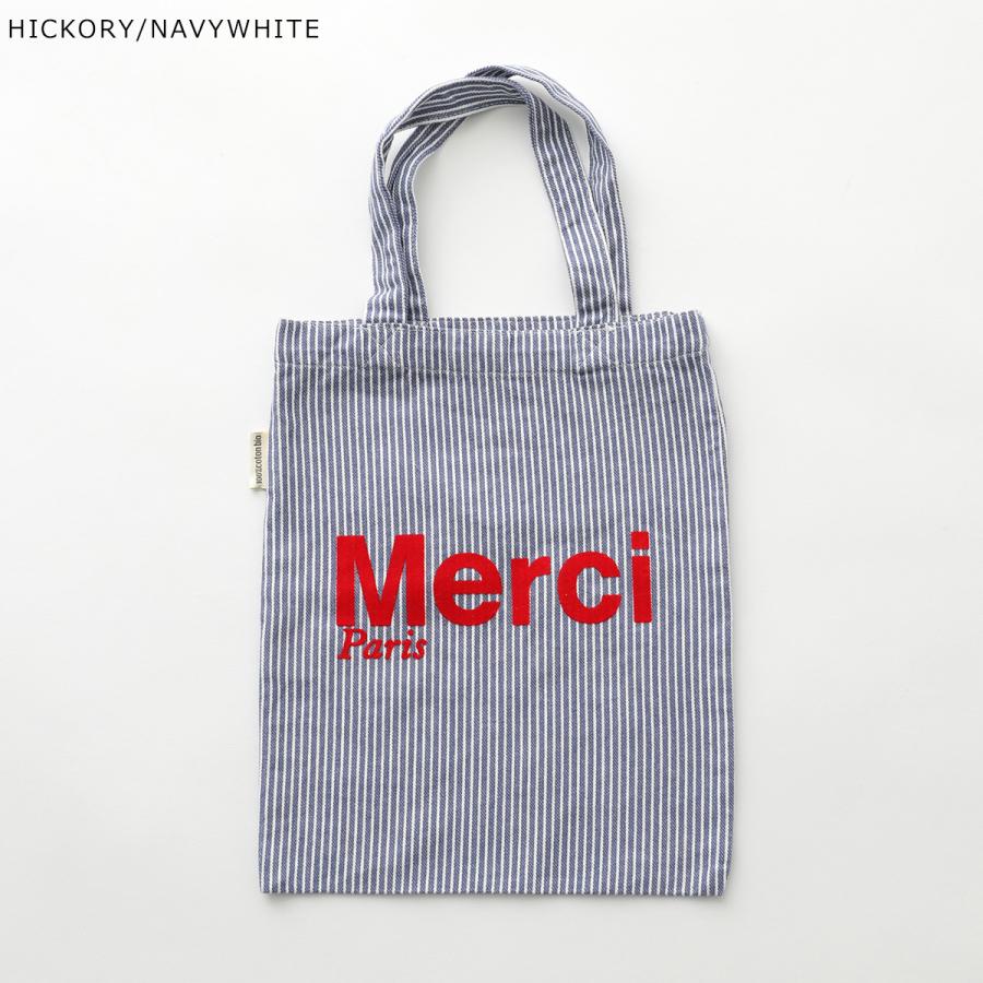 Merci トート デニムストライプ MERCI（メルシー） トートバッグ MINI TOTE レディース ロゴ