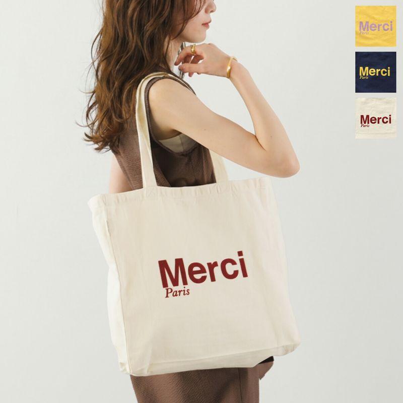 MERCI（メルシー） トートバッグ CABAS MERCI レディース ロゴ