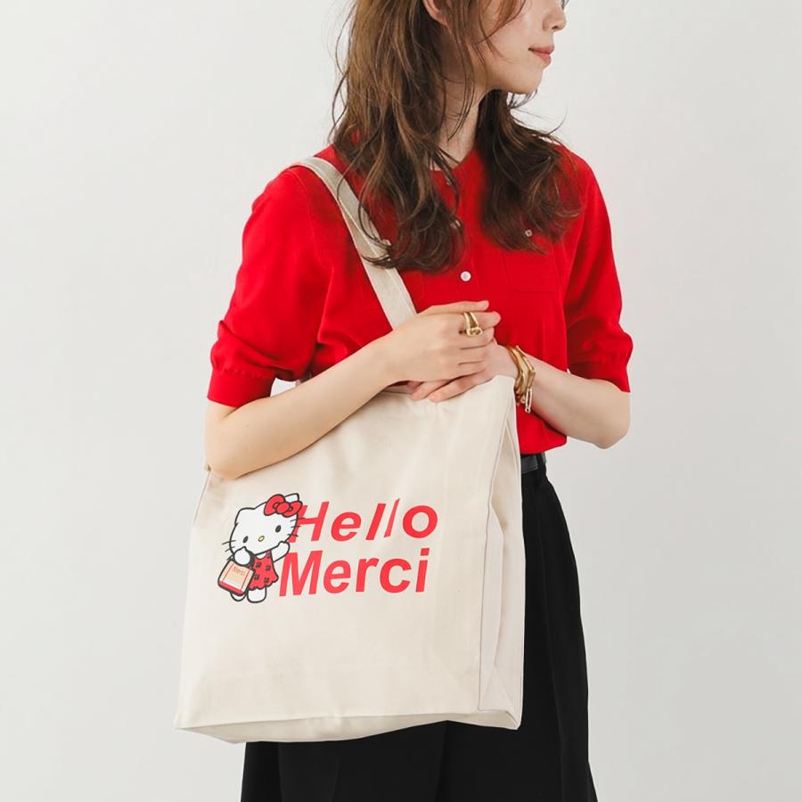 Hello Merci ハローキティ 2WAY トートバッグ MERCI（メルシー） × Hello Kitty ハローキティ コラボ トートバッグ