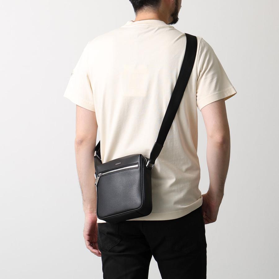 【極美品】HUGO BOSS ショルダーバッグ 斜め掛け ブラック ボディバッグ ヒューゴボス バッグ HUGO BOSS バッグ メンズ ブランド ショルダー