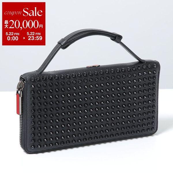 Christian Louboutin クリスチャンルブタン 長財布 M PANETTONE SPIKES XL 3175209 メンズ スタッズ ラウンドジップ クラッチ セカンドバッグ 鞄 CM53の画像