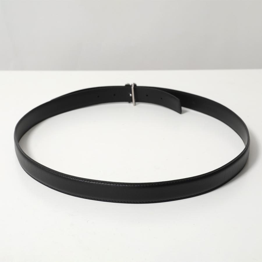 ami paris アミパリス ナローベルト UBL209.AL0104 メンズ レザー ハートロゴバックル 2.5cm  0014/NOIR/ARGENTの画像
