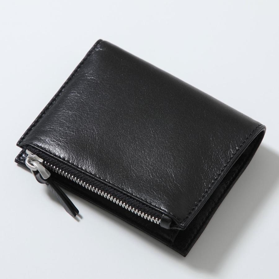 ami paris アミパリス 二つ折り財布 USL201.AL0052 レディース ミニ財布 レザー ハートロゴ 001/NOIR USL201.AL0052.001の画像