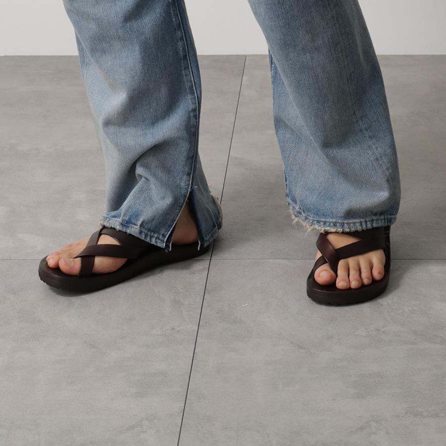 JUTTA NEUMANN ユッタニューマン トングサンダル FRANK フランク メンズ レザー クロスベルト BIRKENSTOCK SOLE フラット シューズ 靴の画像