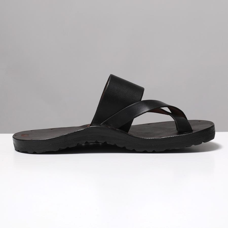 JUTTA NEUMANN ユッタニューマン トングサンダル FRANK フランク メンズ レザー クロスベルト BIRKENSTOCK SOLE フラット シューズ 靴の画像