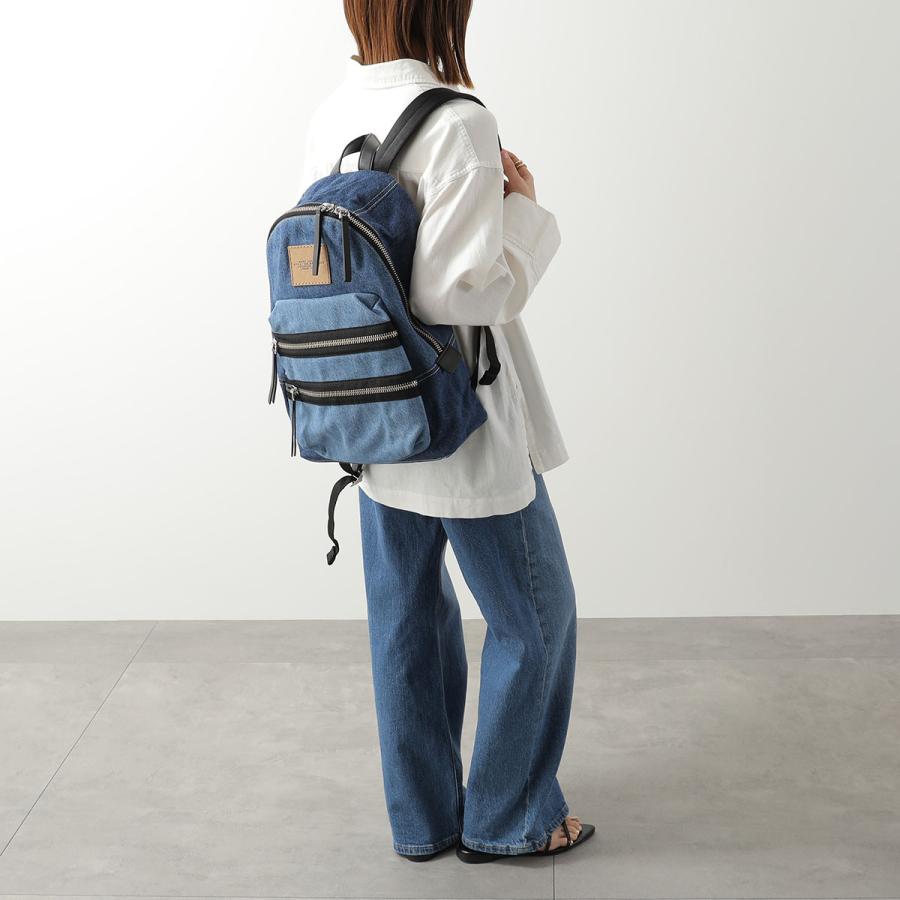 MARC JACOBS マークジェイコブス ザ カラーブロック デニム バイカー バックパック ラージ 2P5HBP003H03 レディース リュック ロゴ 鞄 404/INDIGO-MULTIの画像