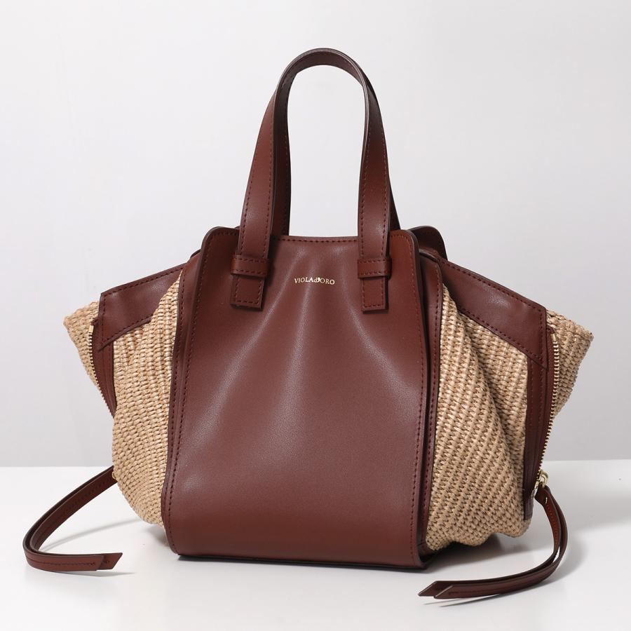✨極美品✨ヴィオラドーロ　SANDRO　かごバッグ　トゥモローランド別注　本革 VIOLAd'ORO（ヴィオラドーロ） ハンドバッグ SANDRO サンドロ V-9023