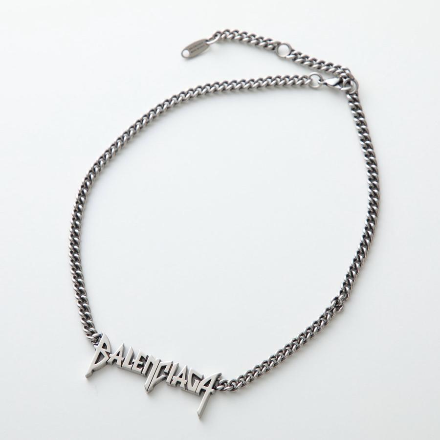 BALENCIAGA バレンシアガ ネックレス 787781 TZ99I メンズ チェーン メタルロゴ アクセサリー 真鍮 プラス 0911の画像