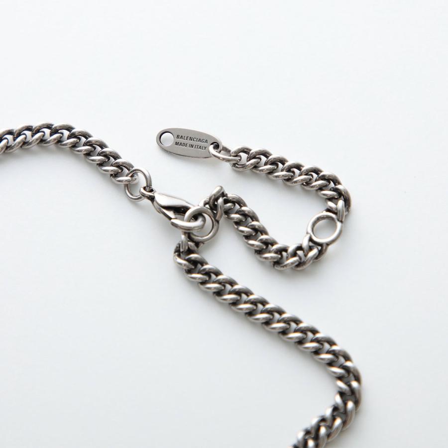 BALENCIAGA バレンシアガ ネックレス 787781 TZ99I メンズ チェーン メタルロゴ アクセサリー 真鍮 プラス 0911の画像